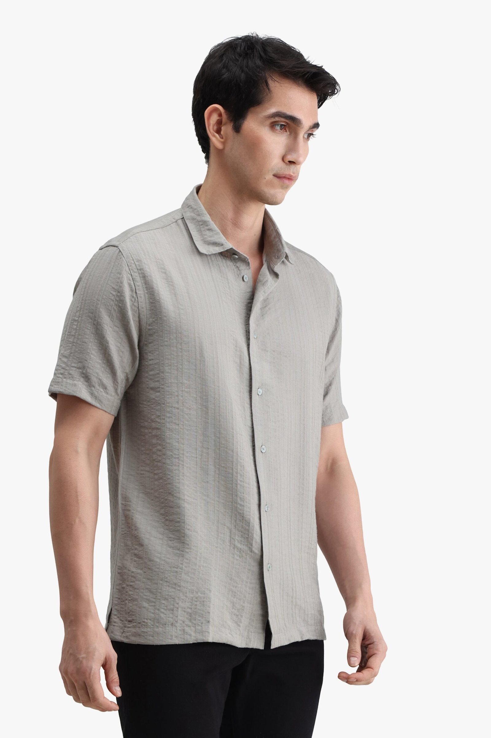 Viscose Blend Solid Shirt - Image 4