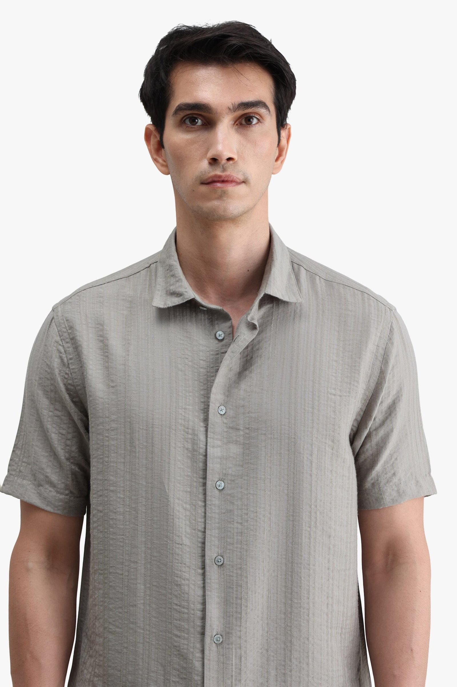 Viscose Blend Solid Shirt - Image 5
