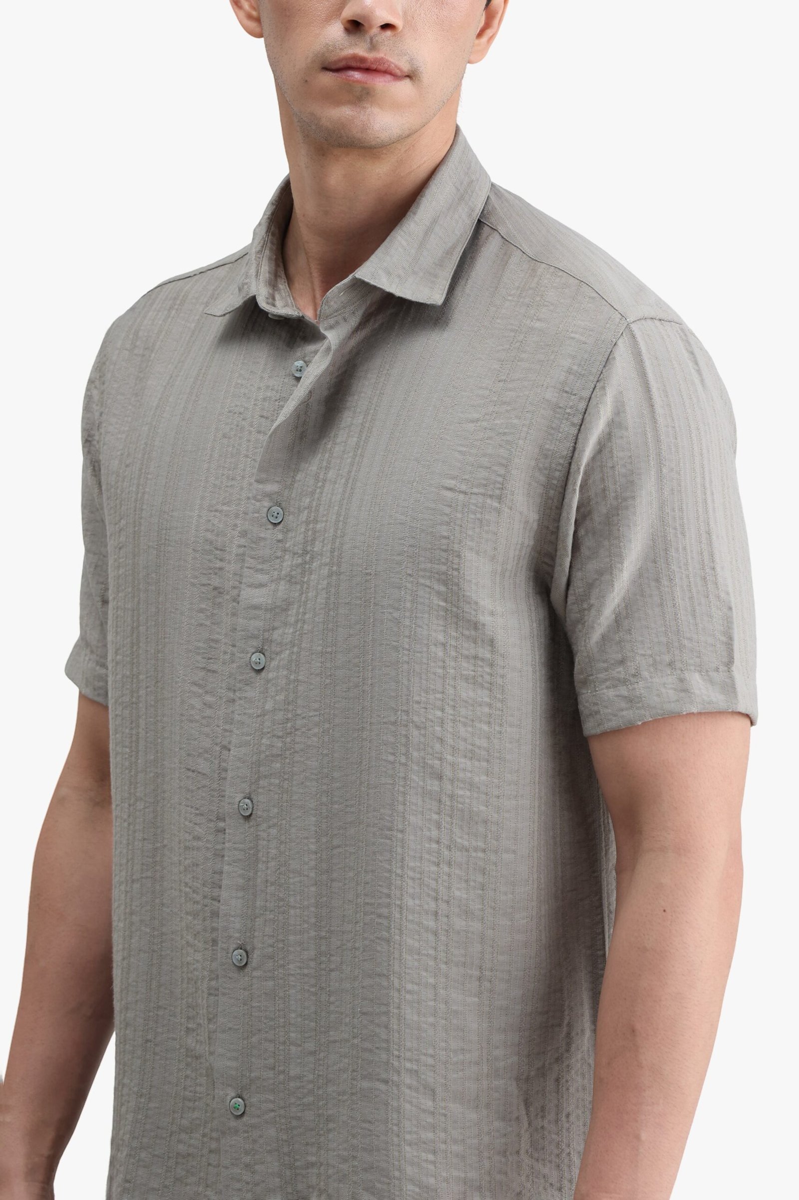 Viscose Blend Solid Shirt - Image 6