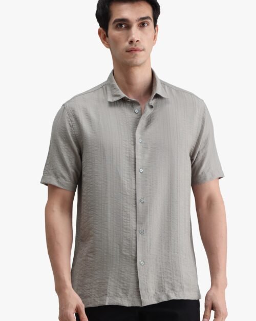 Viscose Blend Solid Shirt