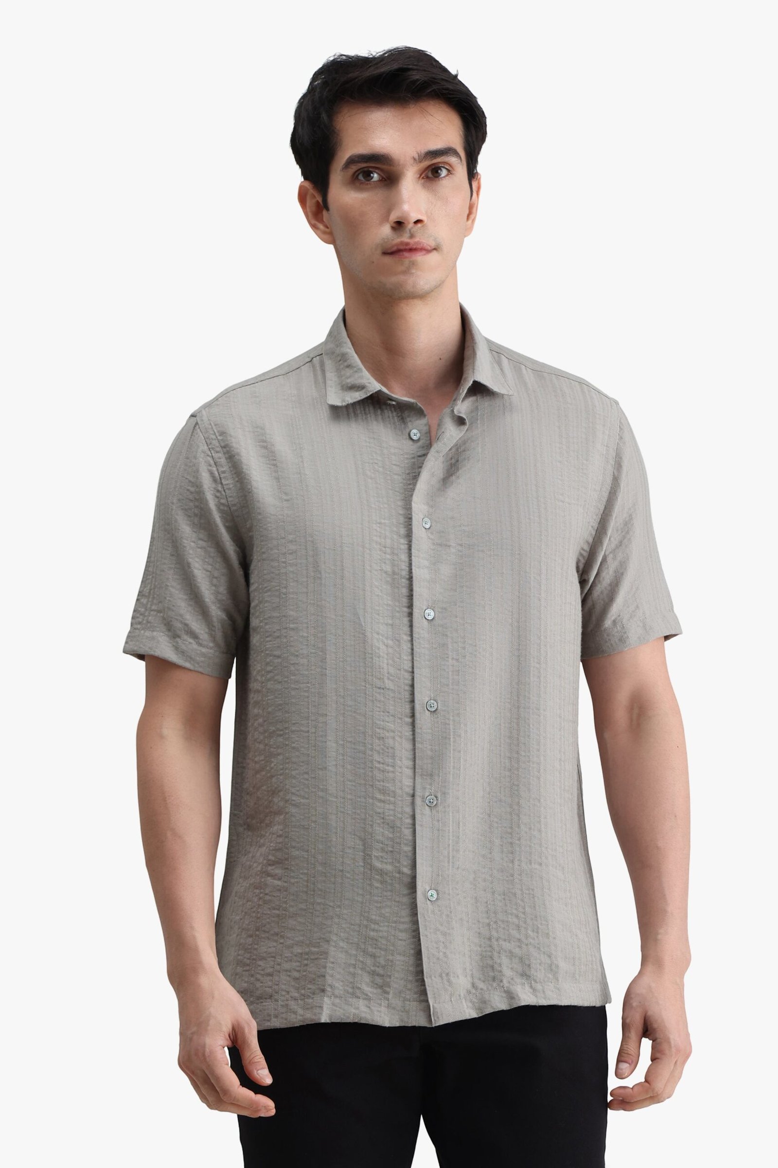 Viscose Blend Solid Shirt