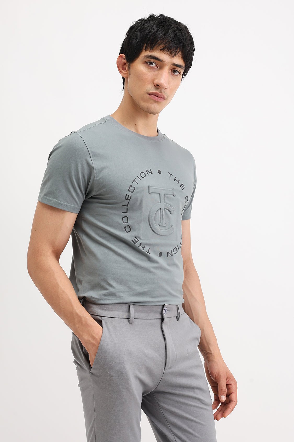 EMBOSSED PRINTED T-SHIRT - Image 3