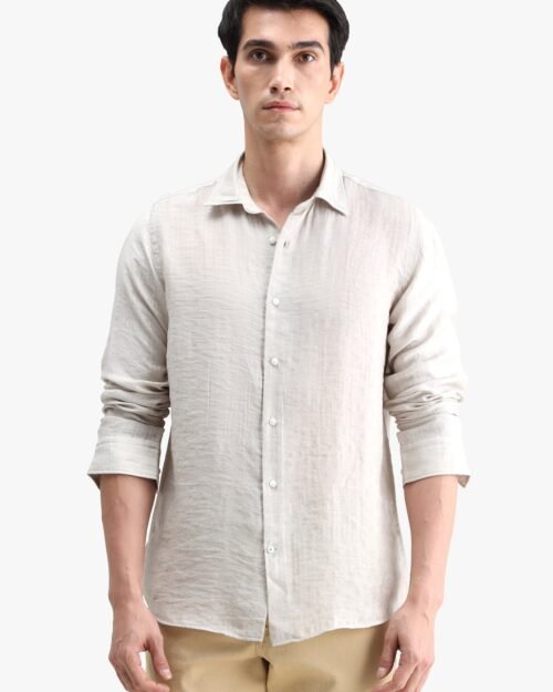Viscose Blend Solid Shirt