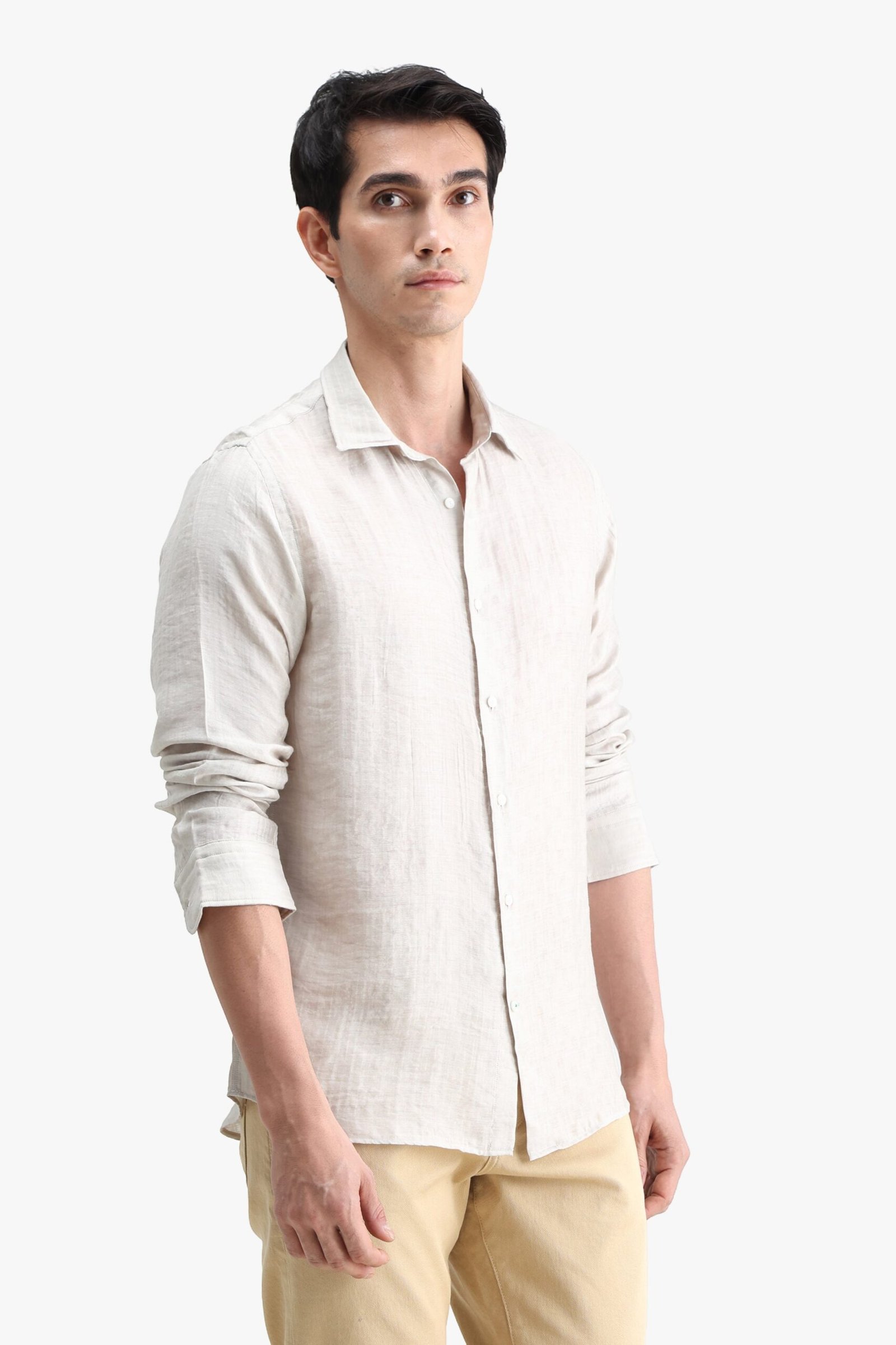 Viscose Blend Solid Shirt - Image 4