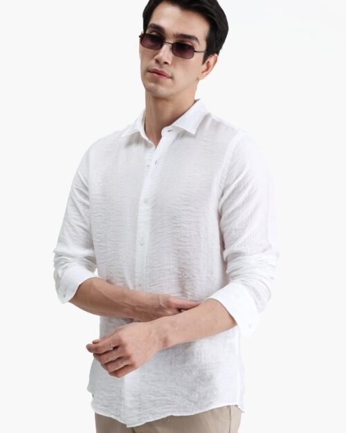 Viscose Blend Solid Shirt