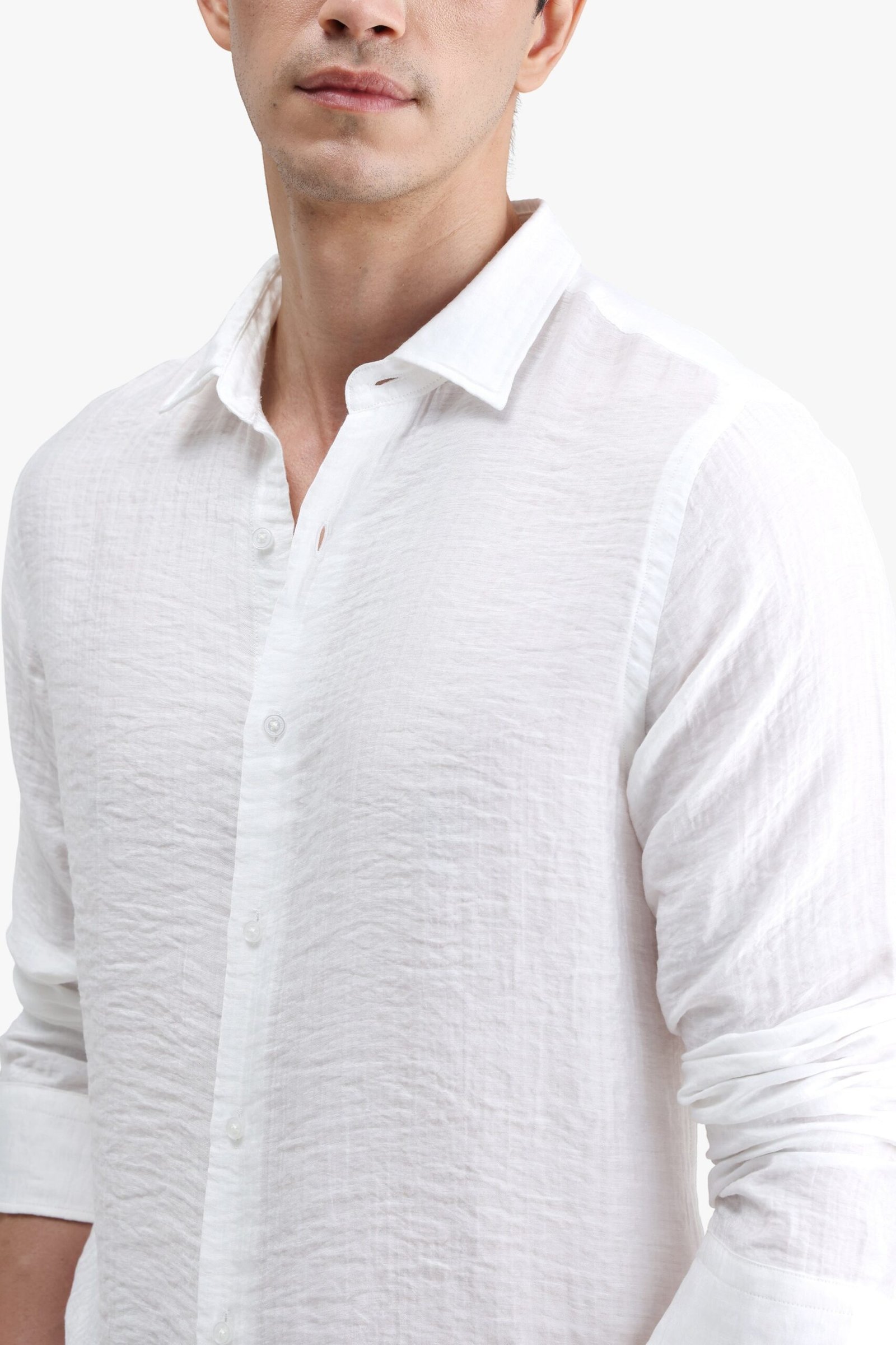 Viscose Blend Solid Shirt - Image 8
