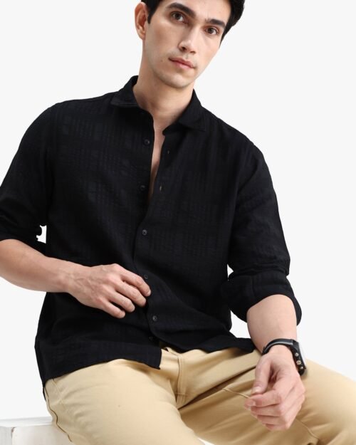 Viscose Blend Solid Shirt