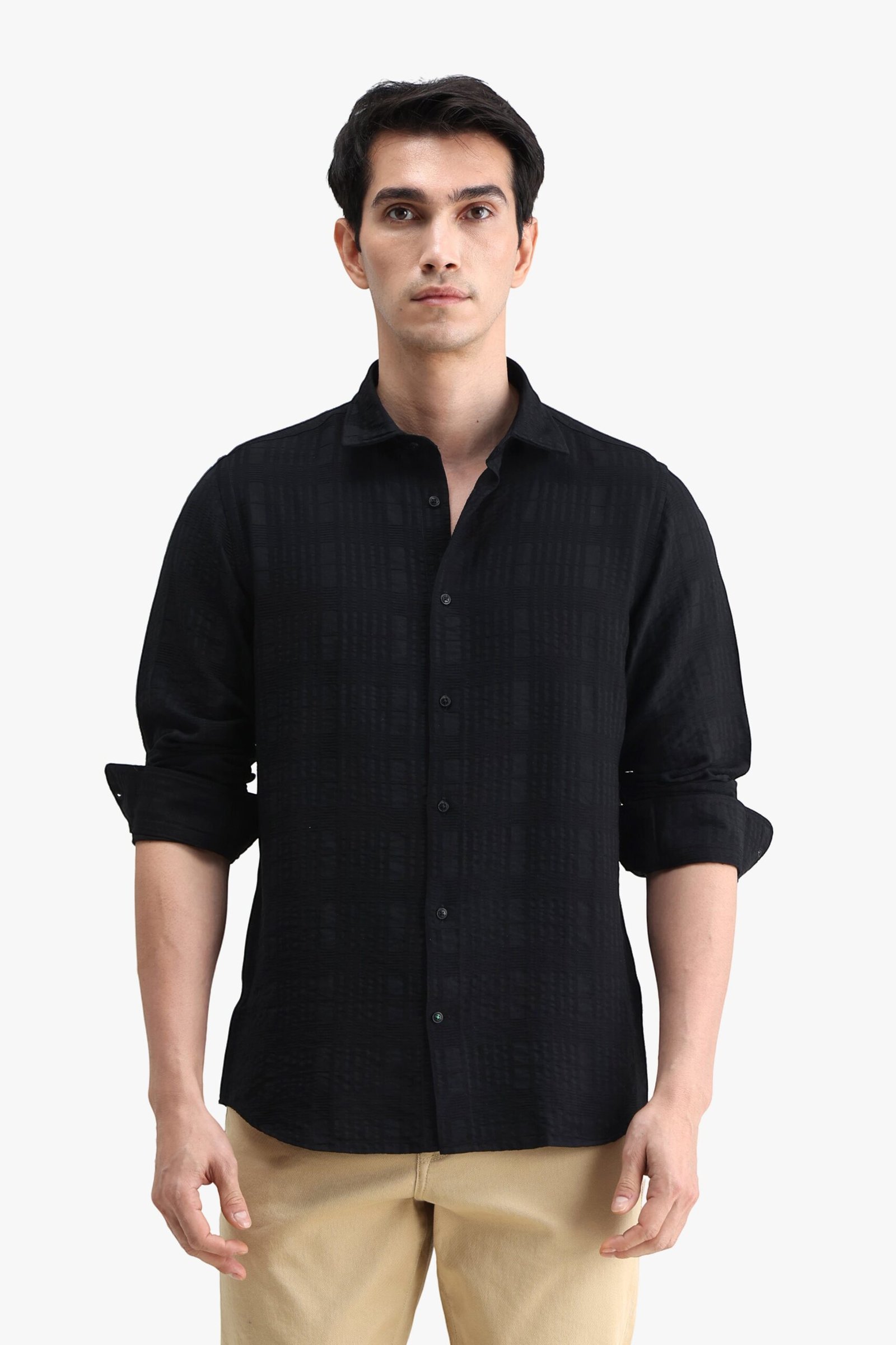 Viscose Blend Solid Shirt - Image 3