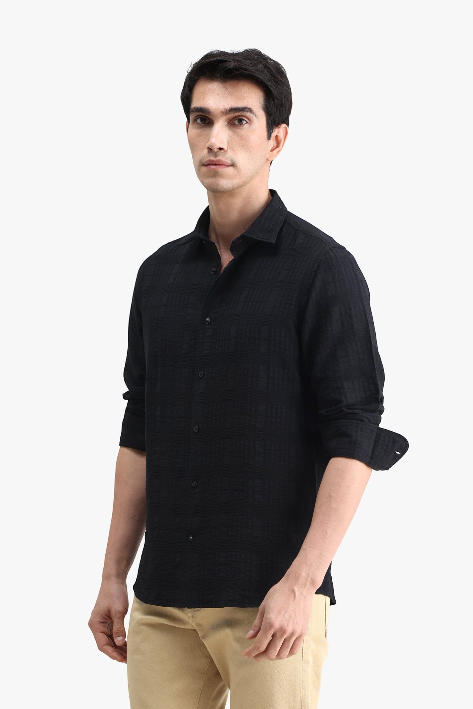 Viscose Blend Solid Shirt - Image 4