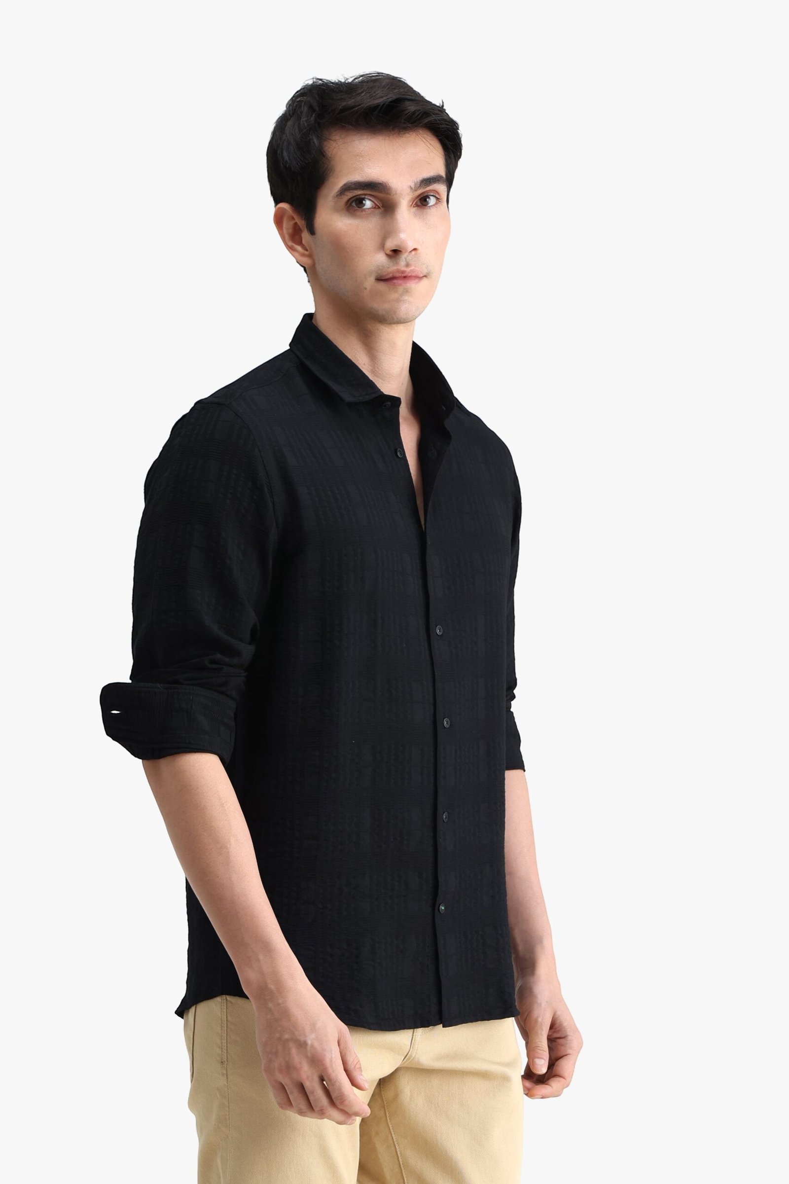 Viscose Blend Solid Shirt - Image 5