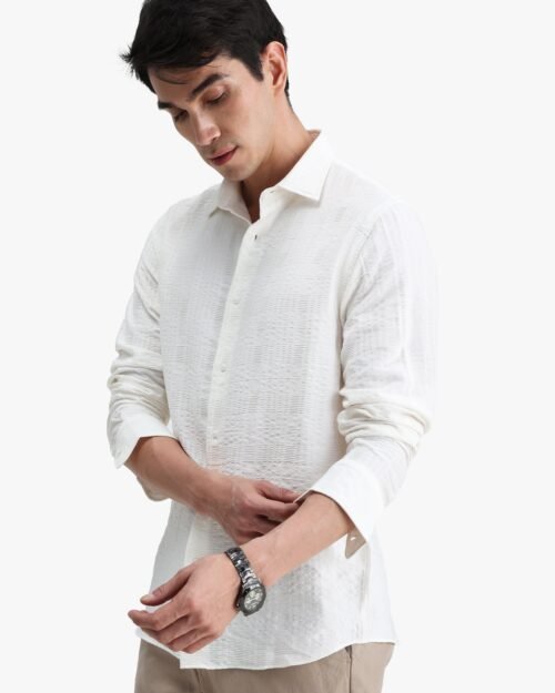 Viscose Blend Solid Shirt