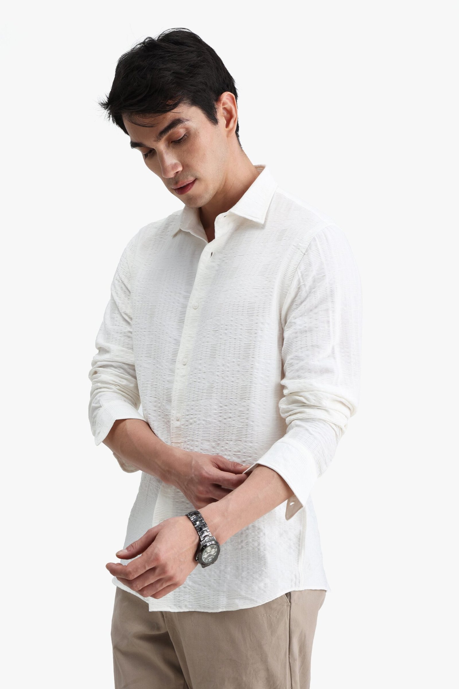 Viscose Blend Solid Shirt