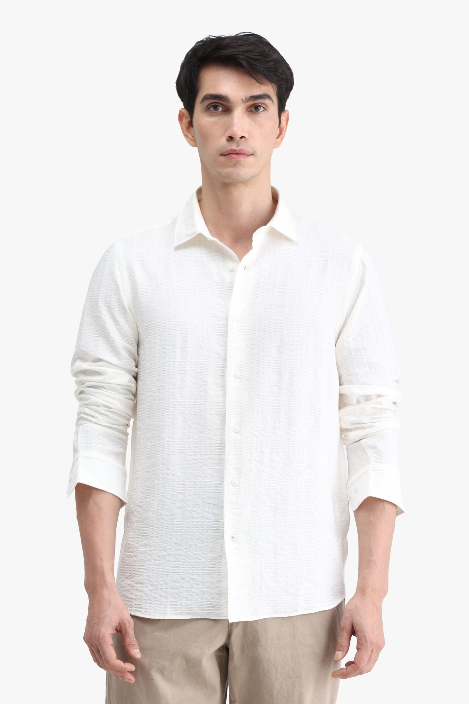 Viscose Blend Solid Shirt - Image 4