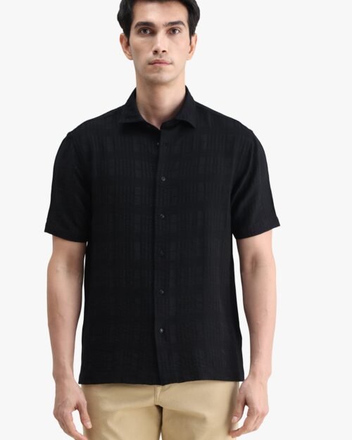 Viscose Blend Solid Shirt